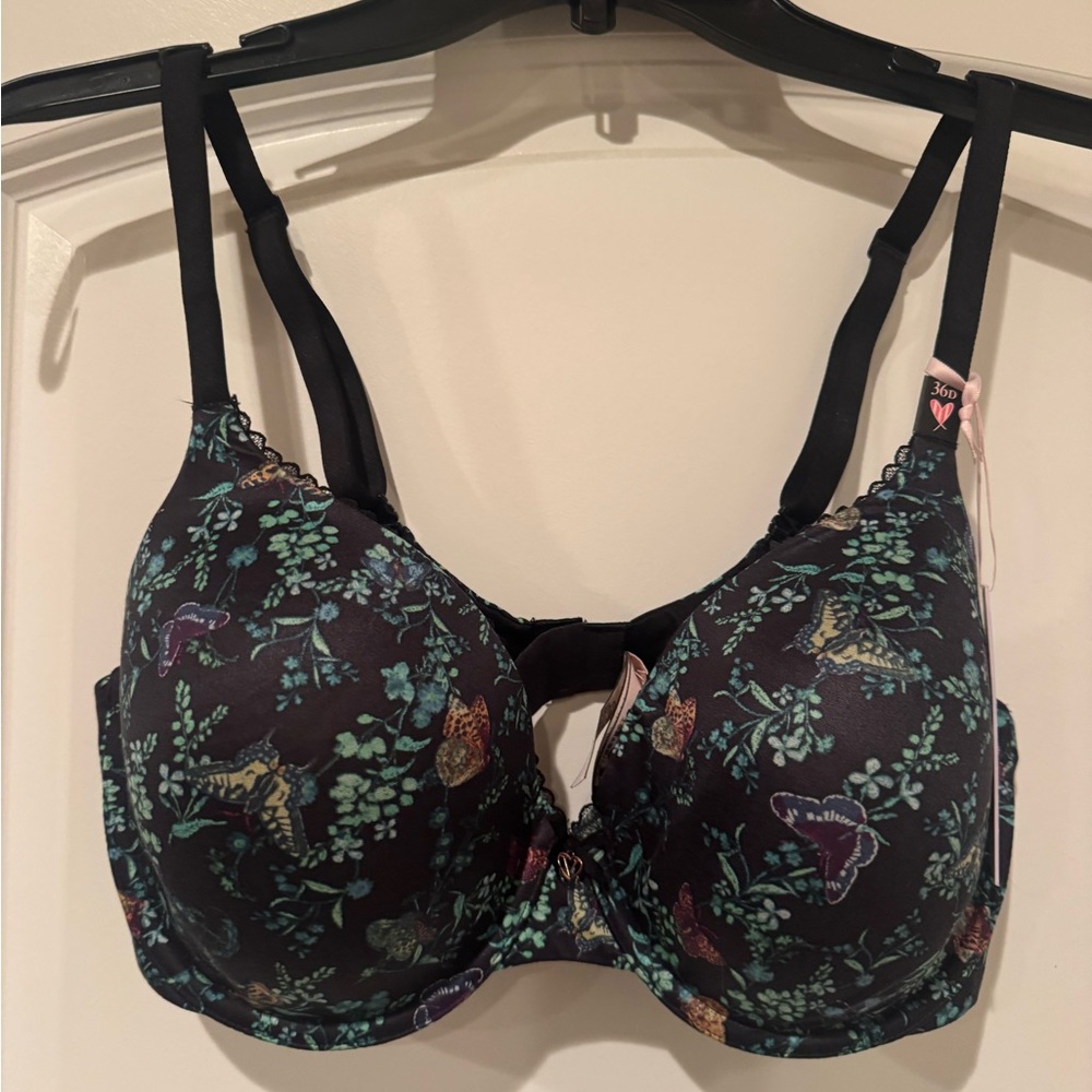 Victoria's Secret Black Floral Bra